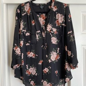 Torrid floral Harper blouse